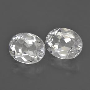 Gemas de topacio blanco natural de 7,63 ct, corte óvalo, VVS-VS