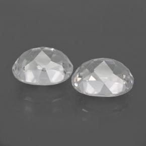 Gemas de topacio blanco natural de 7,63 ct, corte óvalo, VVS-VS