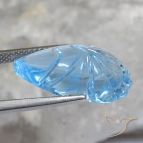 Topacio Azul Cielo natural de 12.94 ct, Elegante, Transparente