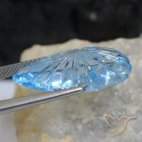 Topacio Azul Cielo natural de 16.56 ct, Elegante, Transparente