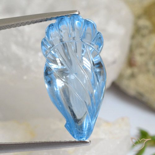 14.16ct Natural Azul Cielo Topacio, Elegante, Transparente