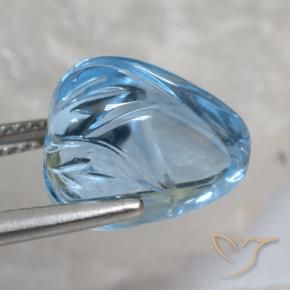 Topacio Azul Cielo natural de 11.83 ct, Elegante, Transparente