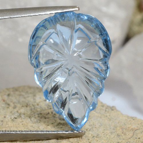 12.38ct Natural Azul Suizo Topacio, Elegante, Transparente