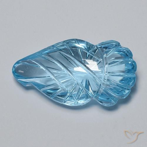 Topacio Azul Suizo natural de 16.79 ct, Elegante, Transparente