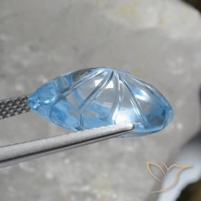 Topacio Azul Cielo natural de 8.99 ct, Elegante, Transparente