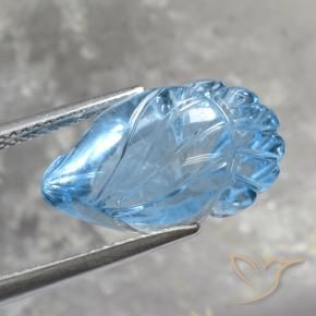 Topacio Azul Suizo natural de 12.38 ct, Elegante, Transparente