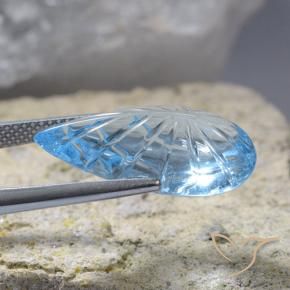 Topacio Azul Suizo natural de 13.93 ct, Elegante, Transparente