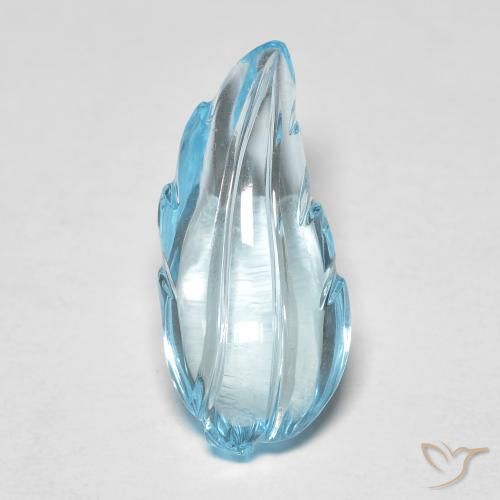 Topacio Azul Suizo natural de 7.33 ct, Elegante, Transparente