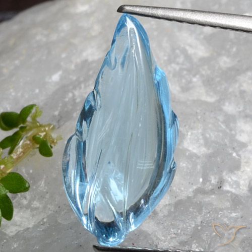 6.92ct Natural Azul Cielo Topacio, Elegante, Transparente