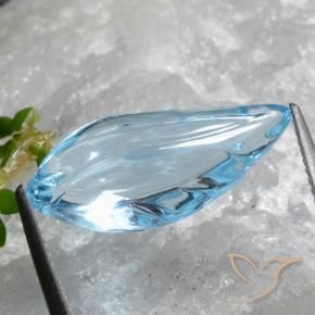 Topacio Azul Cielo natural de 6.92 ct, Elegante, Transparente
