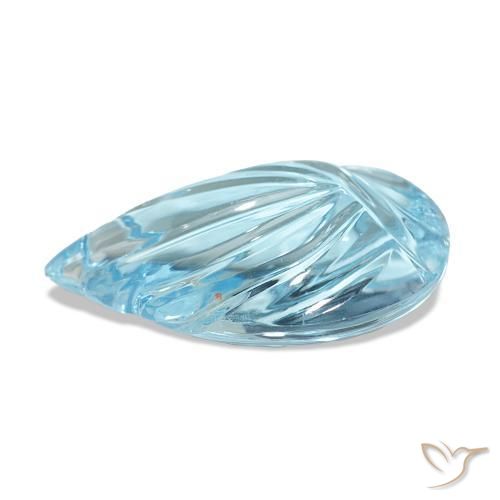 Topacio Azul Suizo natural de 12.09 ct, Elegante, Transparente