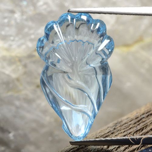 10.88ct Natural Azul Cielo Topacio, Elegante, Transparente, Photo A