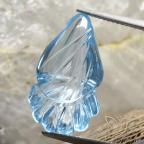 Topacio Azul Cielo natural de 10.88 ct, Elegante, Transparente