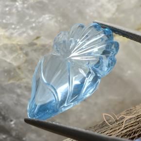 Topacio Azul Cielo natural de 10.88 ct, Elegante, Transparente