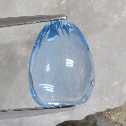 12.18ct Natural Azul Cielo Topacio, Elegante, Transparente