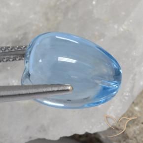 Topacio Azul Cielo natural de 12.18 ct, Elegante, Transparente