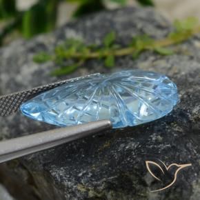 Topacio Azul Suizo natural de 15.08 ct, Elegante, Transparente