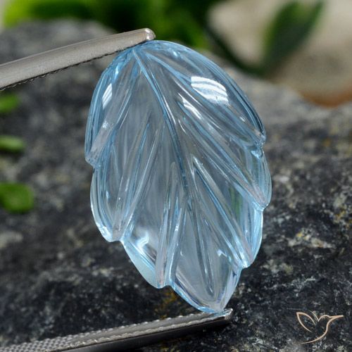 9.19ct Natural Azul Suizo Topacio, Corte Flor, Transparente
