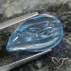 Topacio Azul Suizo natural de 7.25 ct, Elegante, Transparente