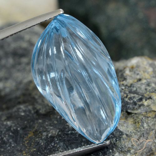 19.21ct Natural Azul Cielo Topacio, Elegante, Transparente