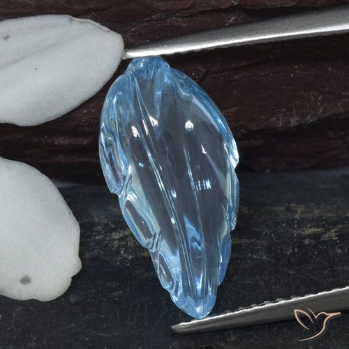 6.11ct Natural Azul Cielo Topacio, Elegante, Transparente