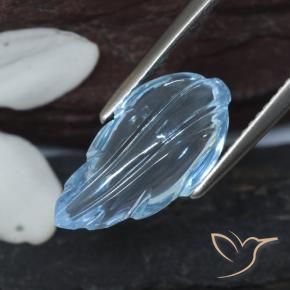 Topacio Azul Cielo natural de 6.11 ct, Elegante, Transparente
