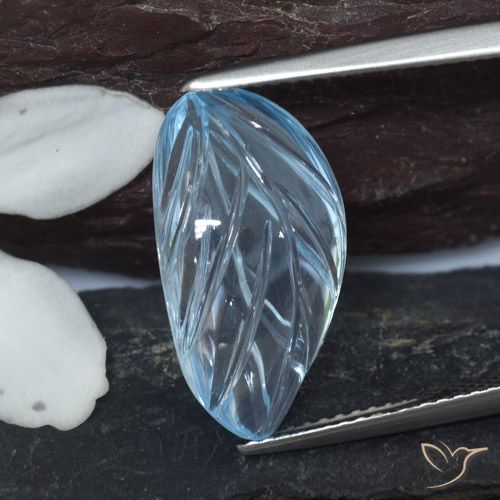 8.20ct Natural Azul Cielo Topacio, Corte Flor, Transparente