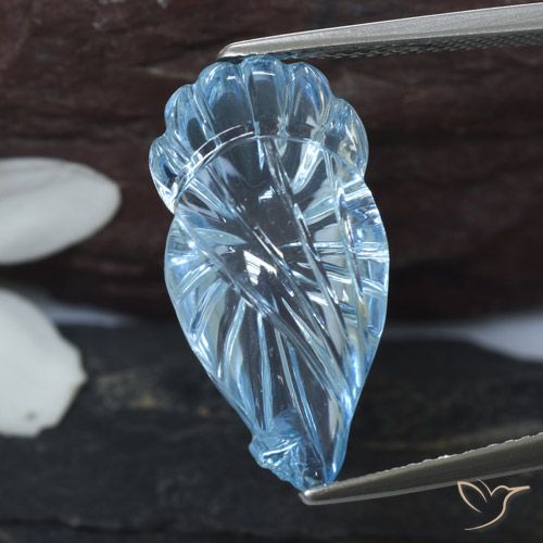 12.84ct Natural Azul Suizo Topacio, Elegante, Transparente, Photo A