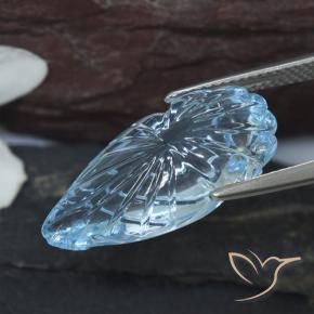 Topacio Azul Suizo natural de 12.84 ct, Elegante, Transparente