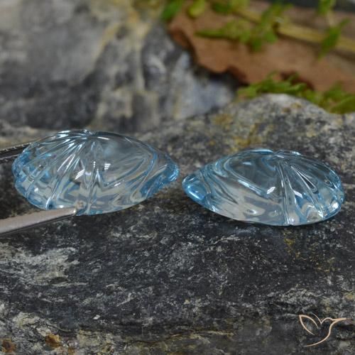 Gemas de Topacio Azul Cielo natural de 20.63 ct, Elegante, Transparente