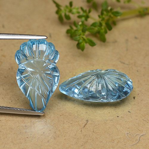 24.81ctw Natural Azul Suizo Topacio, Elegante, Transparente