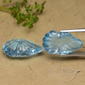 Gemas de Topacio Azul Suizo natural de 24.81 ct, Elegante, Transparente