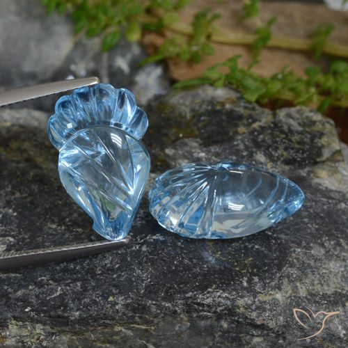23.02ctw Natural Azul Suizo Topacio, Elegante, Transparente