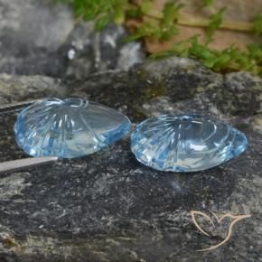 Gemas de Topacio Azul Suizo natural de 23.02 ct, Elegante, Transparente