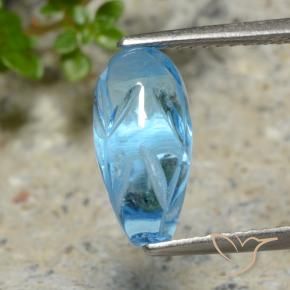 Topacio Azul Suizo natural de 4.11 ct, Elegante, Transparente