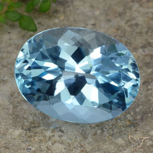 23.15ct Natural Azul Suizo Topacio, Ovalada, VVS-VS