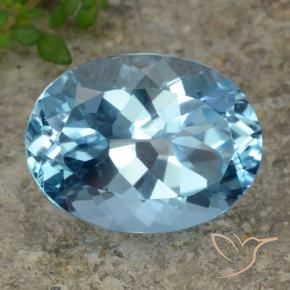 Topacio Azul Suizo natural de 23.15 ct, Ovalada, VVS-VS