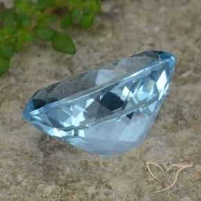 Topacio Azul Suizo natural de 23.15 ct, Ovalada, VVS-VS