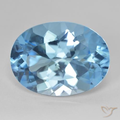20.98ct Natural Azul Suizo Topacio, Ovalada, VVS