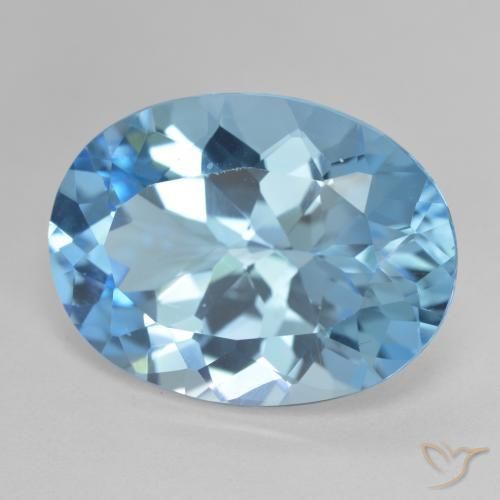 Topacio Azul Suizo natural de 20.98 ct, Ovalada, VVS