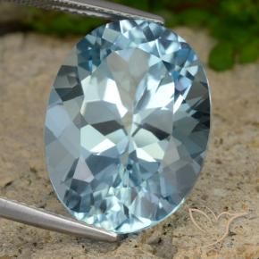Topacio Azul Suizo natural de 23.78 ct, Ovalada, VVS