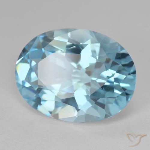 Topacio Azul Suizo natural de 21.52 ct, Ovalada, VVS-VS