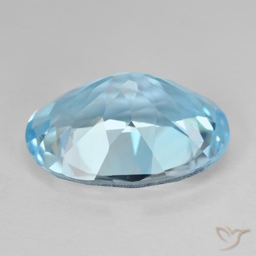 Topacio Azul Suizo natural de 21.52 ct, Ovalada, VVS-VS