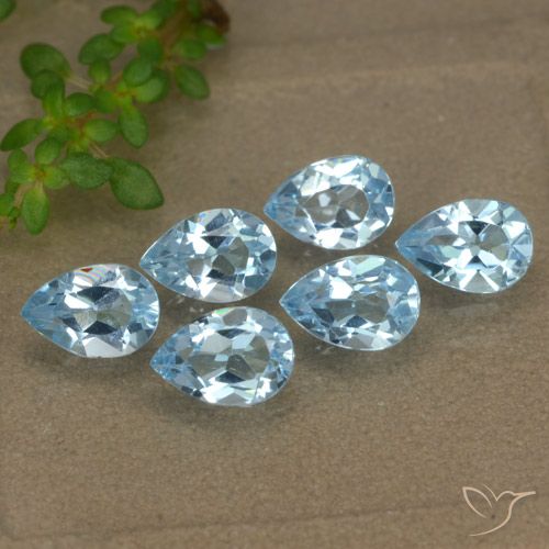 3.06ctw Natural Azul Cielo Topacio, En forma de pera, VVS-VS