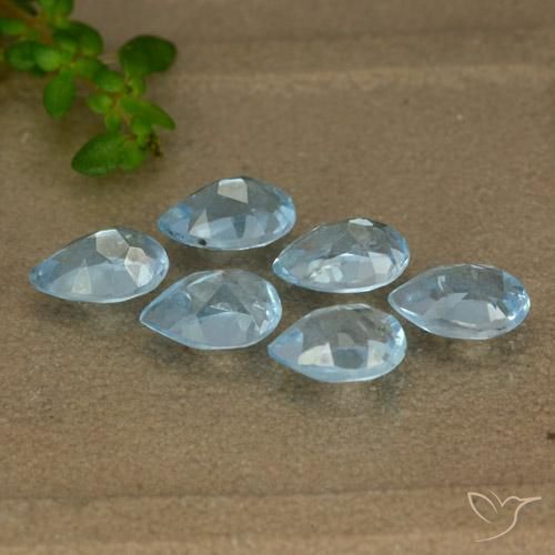Gemas de Topacio Azul Suizo natural de 3.20 ct, En forma de pera, VS