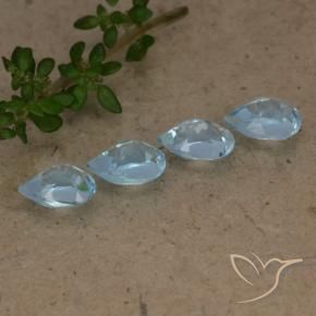 Gemas de Topacio Azul Cielo natural de 2.31 ct, En forma de pera, VVS-VS