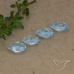 Gemas de Topacio Azul Suizo natural de 2.14 ct, En forma de pera, VVS-VS