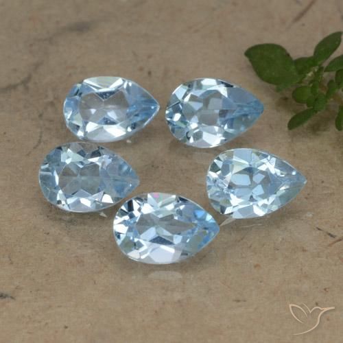 2.69ctw Natural Azul Suizo Topacio, En forma de pera, VVS-VS