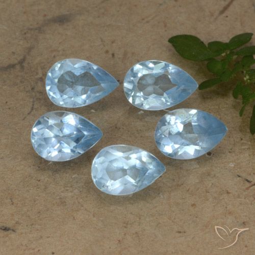 2.71ctw Natural Azul Suizo Topacio, En forma de pera, VS