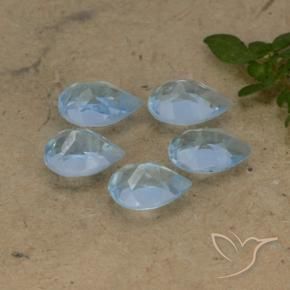 Gemas de Topacio Azul Suizo natural de 2.71 ct, En forma de pera, VS